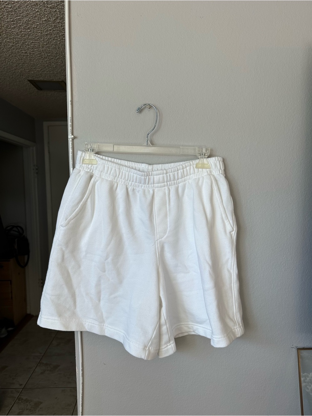 aerie White High-Waist Lounge Shorts